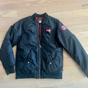 Levi’s Logo Bomber Jacket Black/Red Size XL